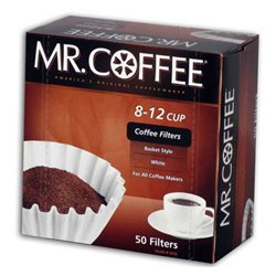 16406 - Mr. Coffee Coffee Filters, 8-12 Cups - 50ct - BOX: 12 Pkg