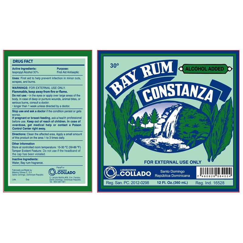 5173 - Constanza Bay Rum Antiseptico - 12 fl. oz. - BOX: 24 Units