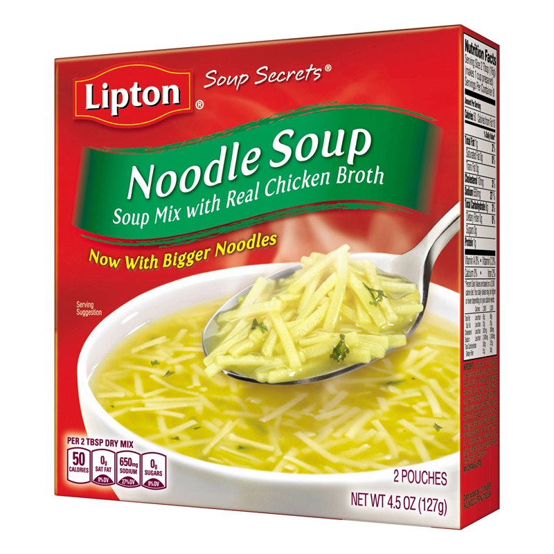 16296 - Lipton Noodle Soup 2 Pouches - 4.5 oz. - BOX: 112 units
