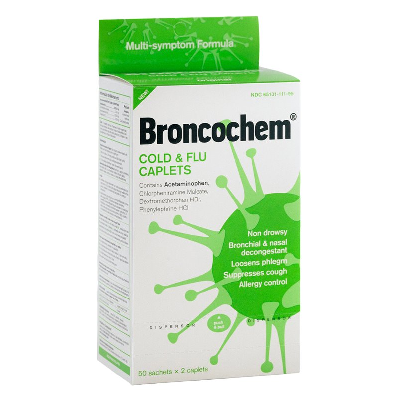 5222 - Broncochem Cold & Flu - 50/2's - BOX: 36 Pkg