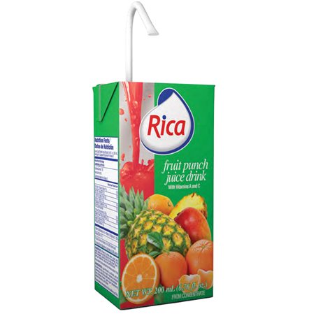 16396 - Rica Juice Fruit Punch - 6.76 fl. oz. (Pack of 27) - BOX: 27 Units