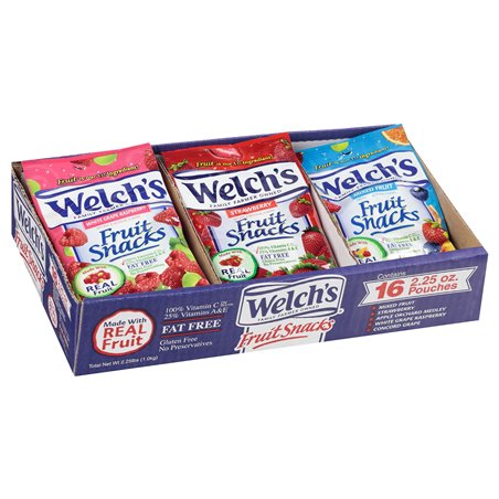 5460 - Welch's Fruit Snacks Variety Pack (Blue) - 16 Bags - BOX: 8 Units