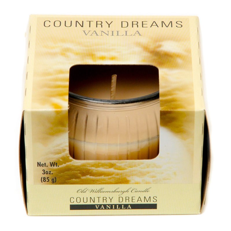 8569 - Aroma Scented Jar Candles, Vanilla Bean  - 3oz  (Pack of 8) - BOX: 8 Units