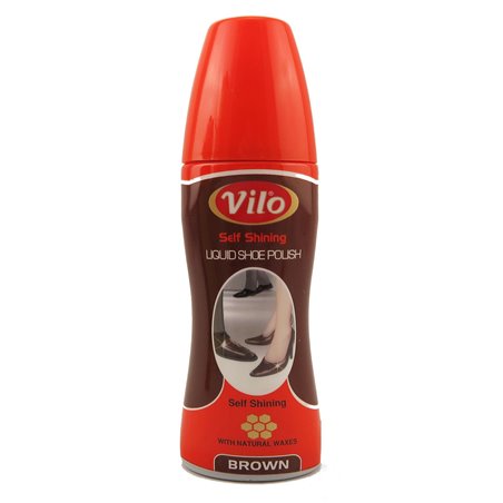 16475 - Vilo Liquid Shoe Polish Brown, 80ml - BOX: 12