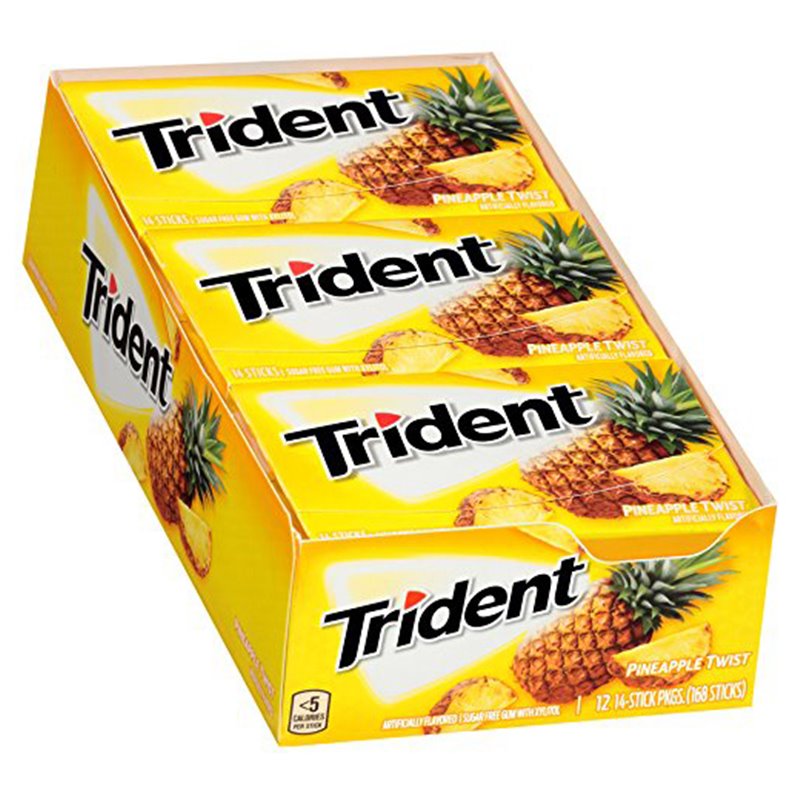 16313 - Trident Pineapple Twist - 12/14ct - BOX: 12 Pkg