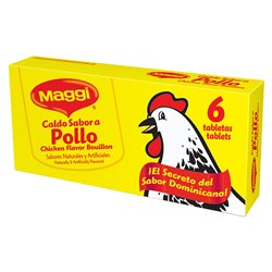 12157 - Maggi Chicken Bouillon RD ( Caldo de Pollo ) - 6 Tablet (Pack of 24) - BOX: 4 Pkg