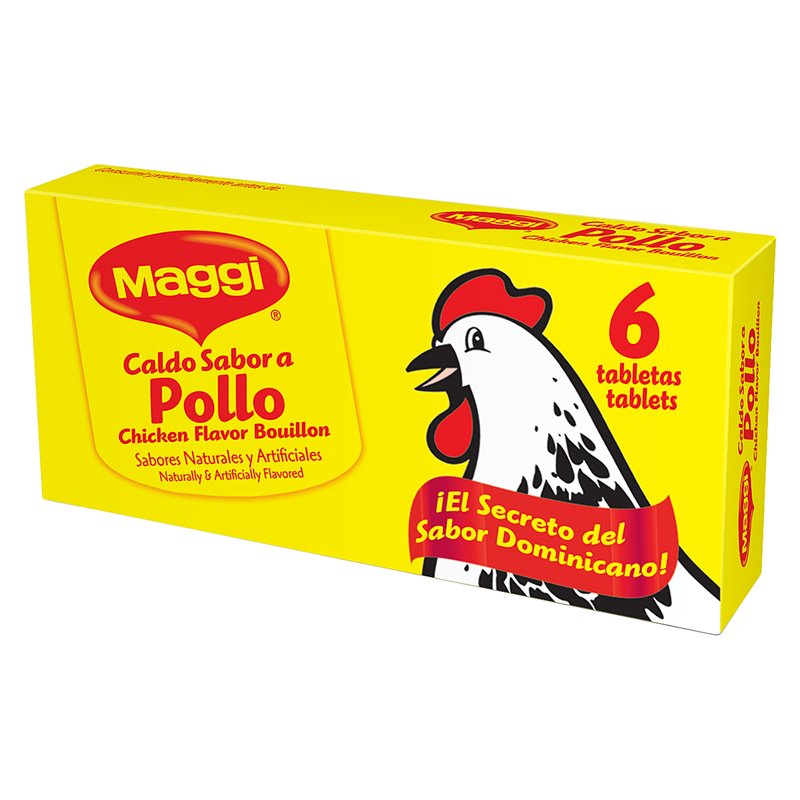 12157 - Maggi Chicken Bouillon RD ( Caldo de Pollo ) - 6 Tablet (Pack of 24) - BOX: 4 Pkg