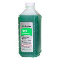 7464 - Swan 50% Isopropyl Alcohol (Green), 16 fl oz - (Case of 12) - BOX: 12 Unids