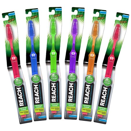 16635 - Reach Toothbrush Crystal Clean, Medium - (Pack of 6) - BOX: 12 Pkg