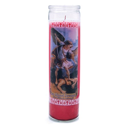 7646 - Candle St. Michael Archangel - (Case of 12) - BOX: 12 Units