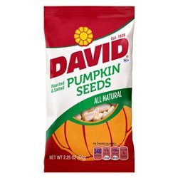 7708 - David Pumpkin Seeds, 2.25 oz. - (12 Pack) - BOX: 