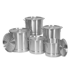 11983 - Imusa Steamer Pot Set - 5 Pieces 20/24/32/40/50 Qt. - BOX: 1 Case