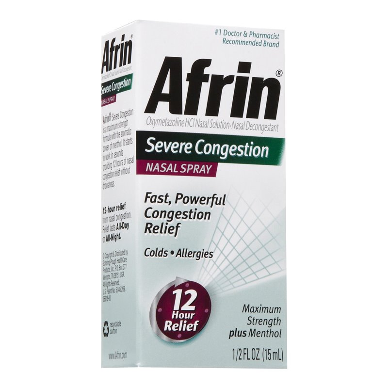 16489 - Afrin Nasal Spray Severe Congestion - 1/2 fl. oz. - BOX: 
