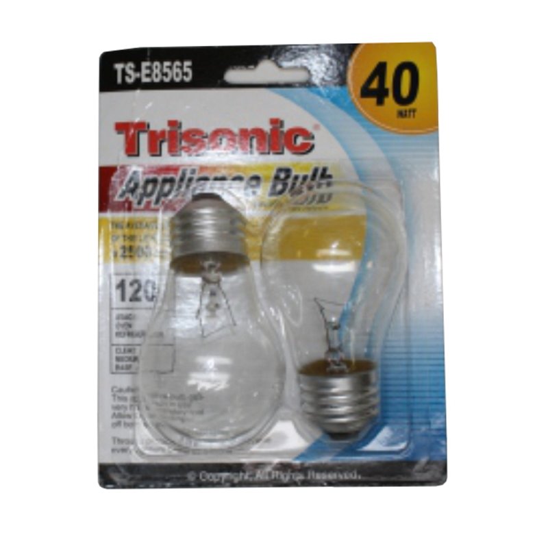 8143 - Trisonic Appliance Bulb 40W, 2 Pcs ( TS-E8565 ) - BOX: 24 Units