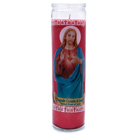 8439 - Candle Heart of Jesus - (Case of 12) - BOX: 12 Units