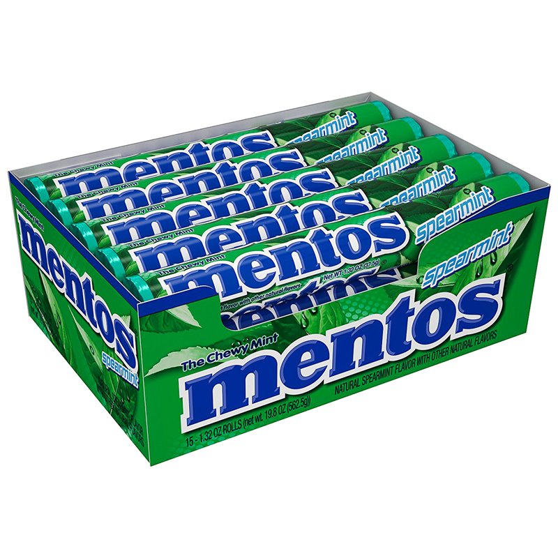 16965 - Mentos Spearmint - 15ct - BOX: 24 Pkg