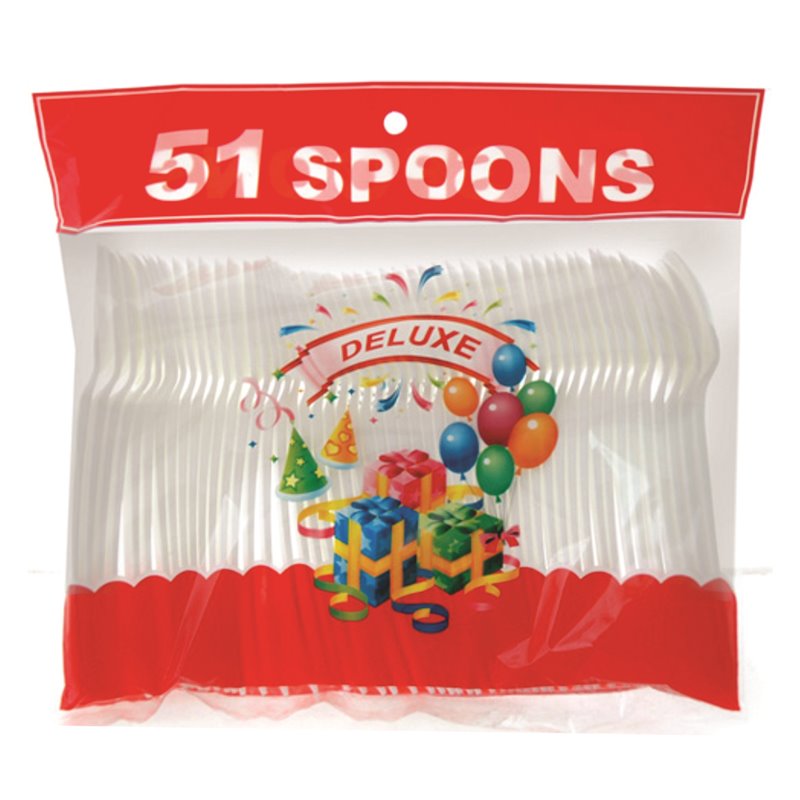 16843 - Plastic Spoons - 24 Pack/51ct - BOX: 24 Pkg