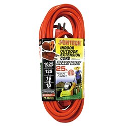 7930 - Indoor Outdoor Extension Cord Heavy Duty Orange - 25 ft. - BOX: 6 Units