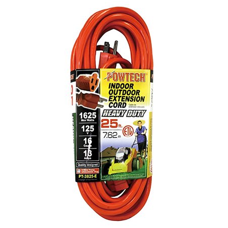 7930 - Indoor Outdoor Extension Cord Heavy Duty Orange - 25 ft. - BOX: 6 Units
