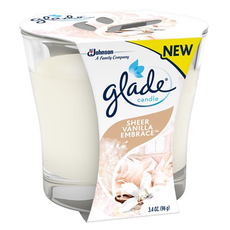 17076 - Glade Candle Sheer Vanilla Embrace (76959- 3.4 oz.) - BOX: 6 Units