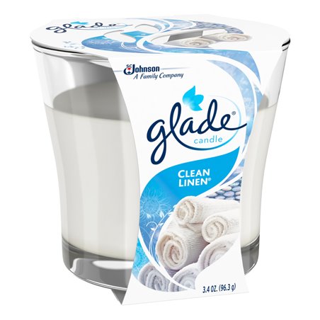 17079 - Glade Candle Clean Linen (01034- 3.4 oz.) - BOX: 6 Units
