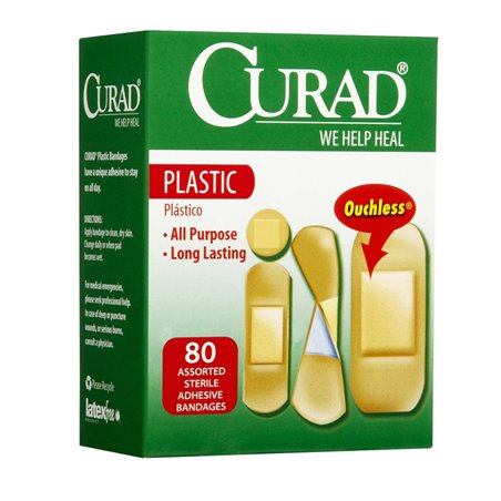 9251 - Curad Plastic Adhesive Bandages - 80 ct - BOX: 