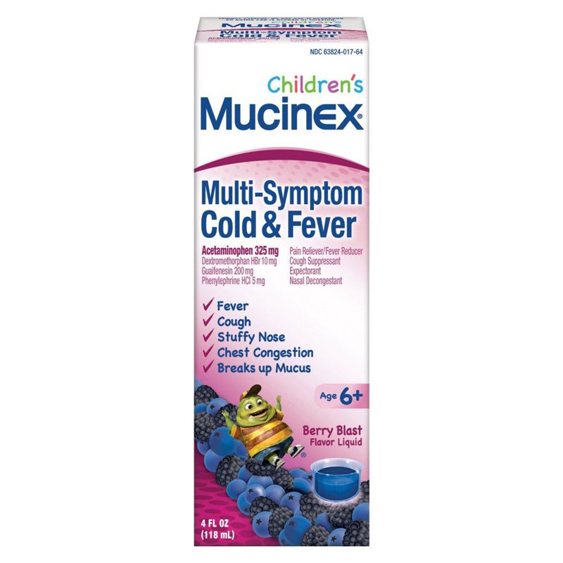 17154 - Mucinex Children's M-S Cold & Fever - 4 fl. oz. - BOX: 