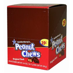 5710 - Peanut Chews Original Dark 25¢ - 24ct/0.6 oz. - BOX: 12 Units
