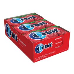 5851 - Orbit Gum Strawberry - 12/14 Pcs - BOX: 12 Pkg