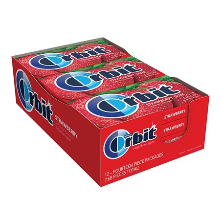 5851 - Orbit Gum Strawberry - 12/14 Pcs - BOX: 12 Pkg