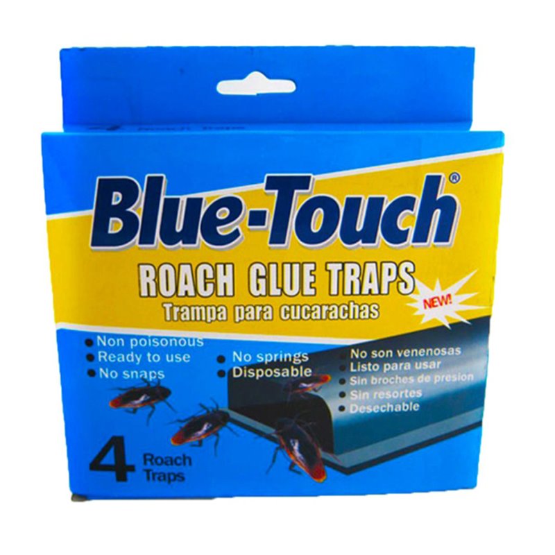 6072 - Blue-Touch Roach Glue Traps - 4 Pack - BOX: 