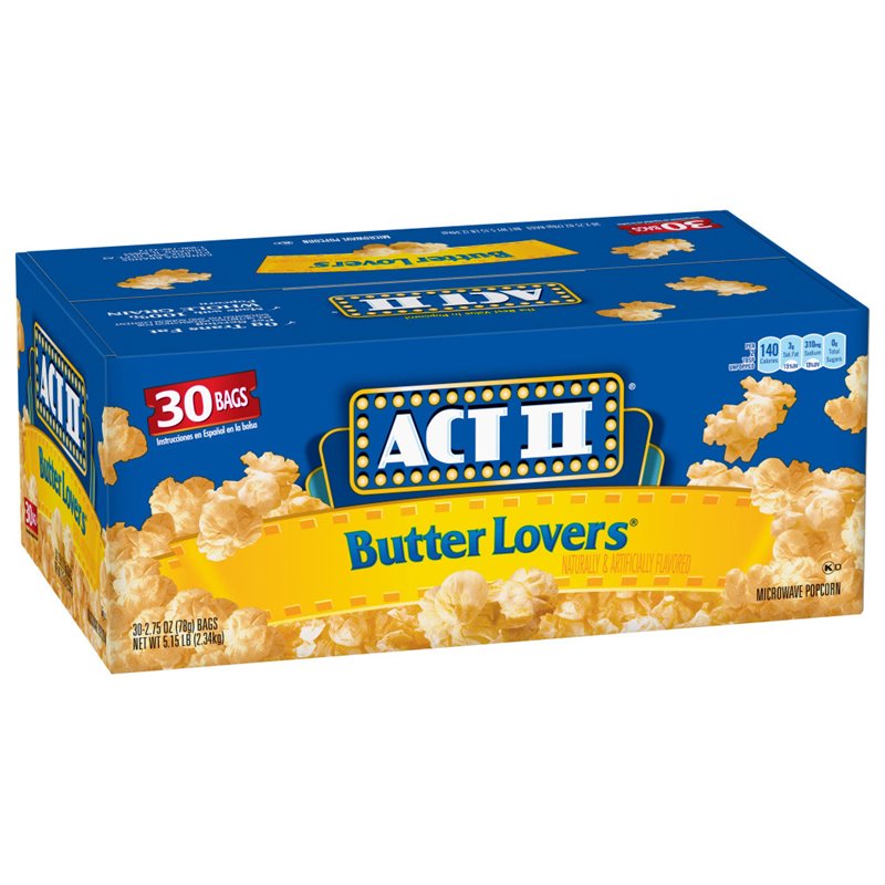 2553 - Act II Butter Lovers ( Palomitas ) - 32 Bags - BOX: 