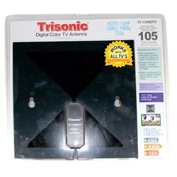 17187 - Trisonic Digital Color TV Antenna Flat Indoor ( TS-1588DTV ) - BOX: 6 Units