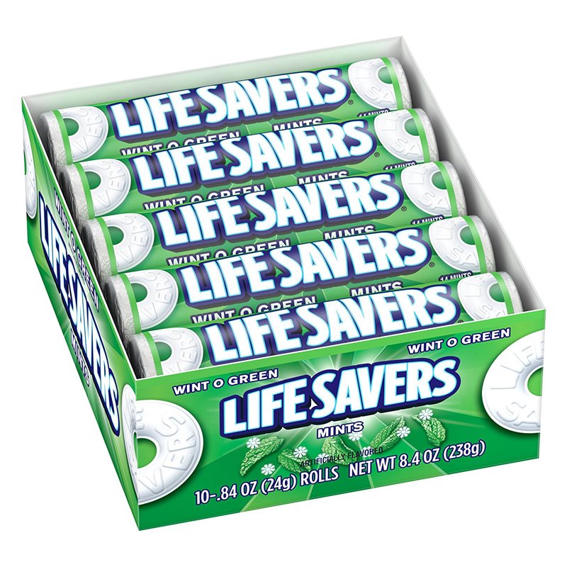 1088 - LifeSavers Mints Wint O Green - 20ct - BOX: 15 Pkg