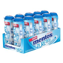 3108 - Mentos Gum Pure Fresh, Fresh Mint - 10/15pcs - BOX: 12 Pkg