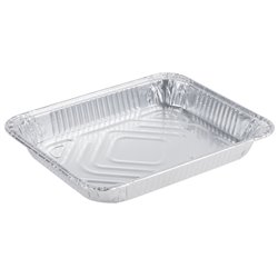 3196 - Aluminum Pan Half Size Shallow (Lasagna) - 100ct - BOX: 100 Units