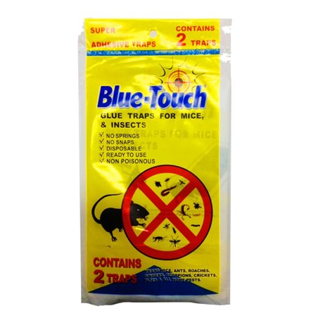 3241 - Blue-Touch Glue Traps for Mice & Insect  Flat- 2 Pack (Plastic Bag) 32206 - BOX: 144Pkg