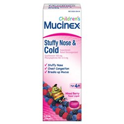 17551 - Mucinex Children's Stuffy Nose & Cold - 4 fl. oz. - BOX: 