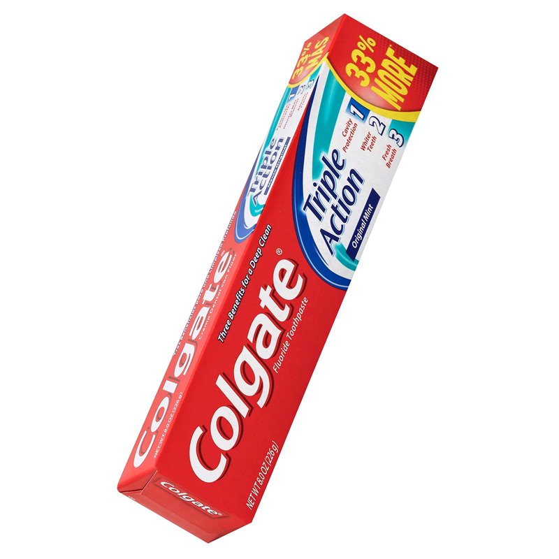 17442 - Colgate Toothpaste, Triple Action - 8 oz. - BOX: 24 Units