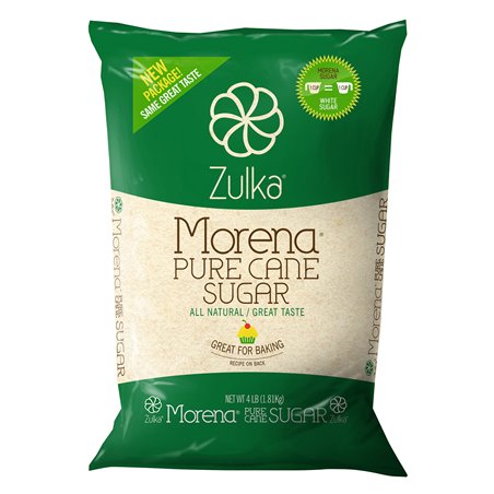17443 - Zulka Morena Cane Sugar - 4 lb. ( 64 oz. ) - BOX: 10 Units