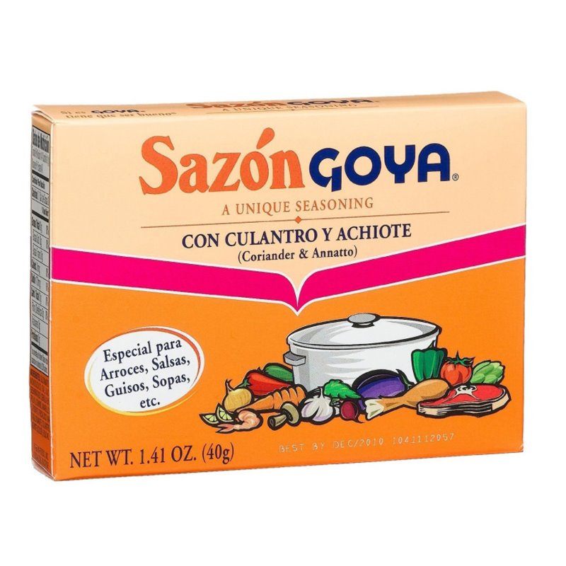 6701 - Goya Sazón Con Culantro Y Achiote - 1.41 oz. (8 Packets) - BOX: 36 Pkg