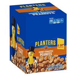 10115 - Planters Honey Roasted Peanuts, 1.75 oz.  - 18 Bags - BOX: 6 Box