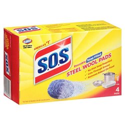 10101 - S.O.S Steel Wool Soap Pads - 4ct (Case of 24) - BOX: 