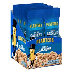 10150 - Planters Salted Cashews, 1.5 oz. - 18 Bags - BOX: 6 Box