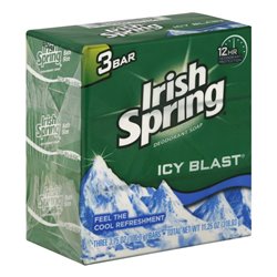 17874 - Irish Spring Soap Bar, Icy Blast - 3.75 oz. (3 Pack) - BOX: 18