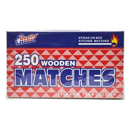 9671 - Kitchen Wooden Matches - 48 Pack/250ct. 43000 - BOX: 48 Pkgs