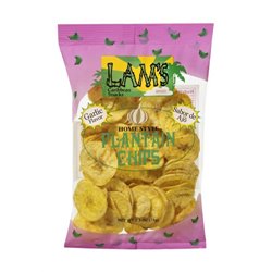 17960 - Lam's Plantain Chips, Garlic Flavor - 2.25 oz. - BOX: 50 Units