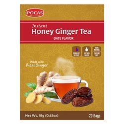 18047 - Pocas Honey Ginger Tea, Date - 20 Bags - BOX: 24 Pkg
