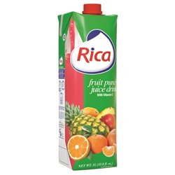 11207 - Rica Juice Fruit Punch - 1 Lt. (Pack of 12) - BOX: 12 Units