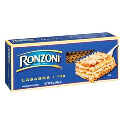 17948 - Ronzoni Lasagna No. 80 - 1 lb. (Case of 12) - BOX: 12 Units